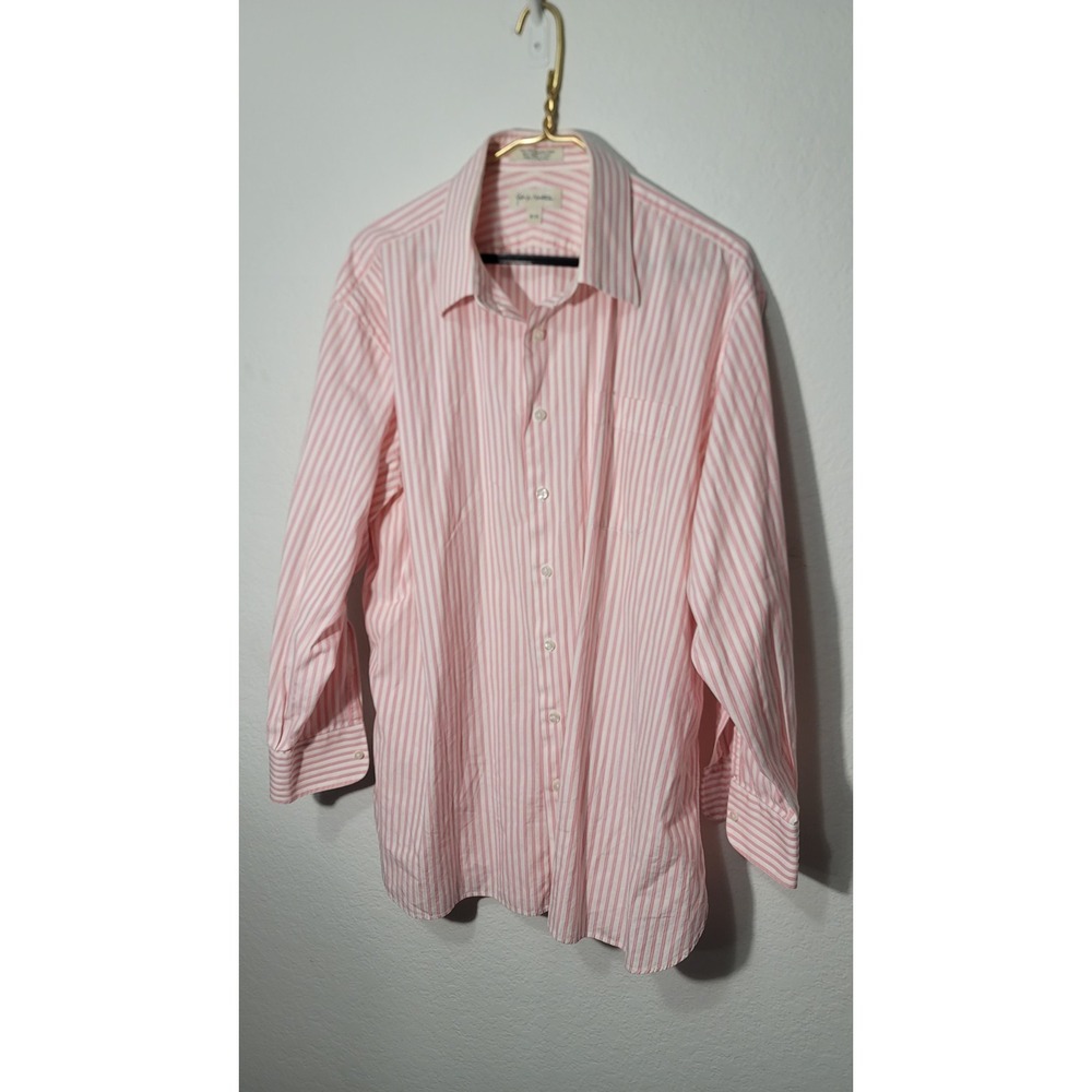 JOHN NORDSTROM Mens Long Sleeve Button Up Shirt 18-34 Striped 100% Egyptian Cott